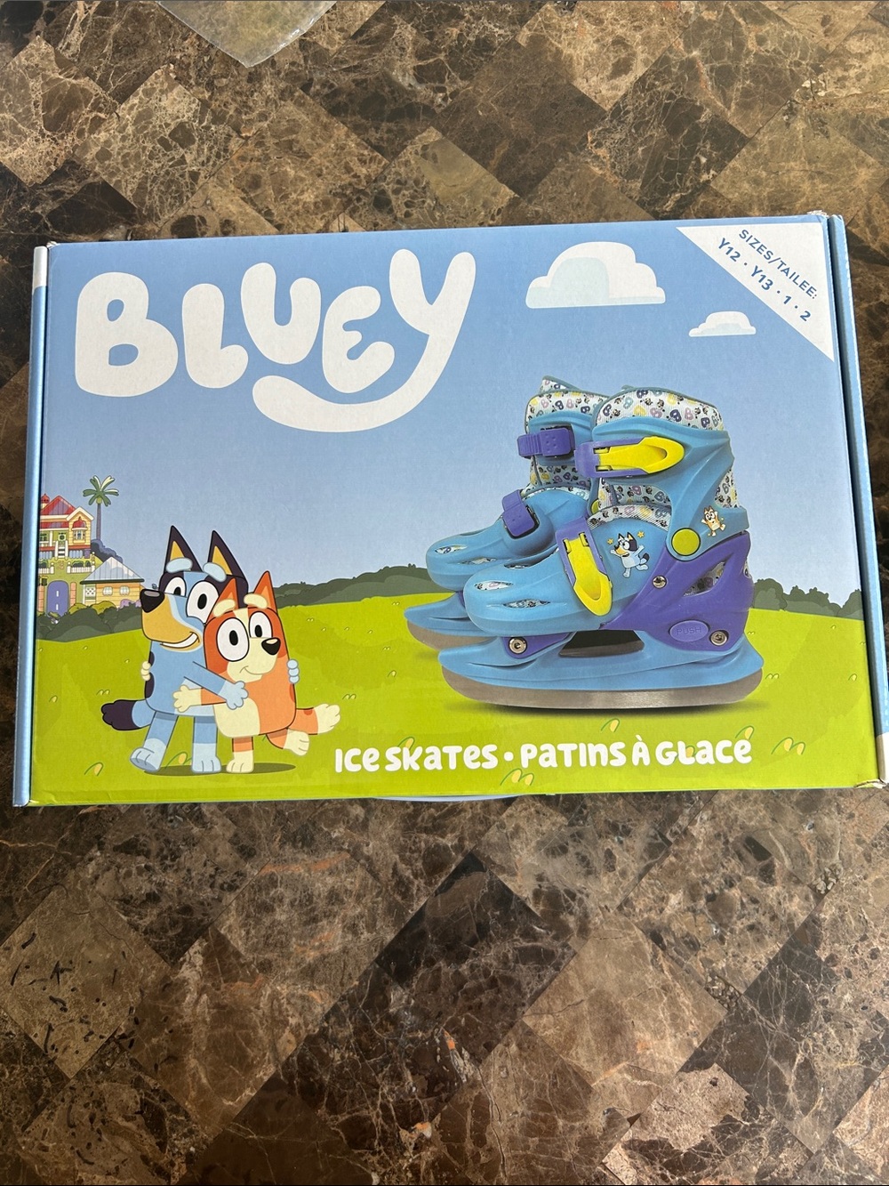 NWT 🆕 Bluey Kids Ice Adjustable Skates size Y12 to 2
